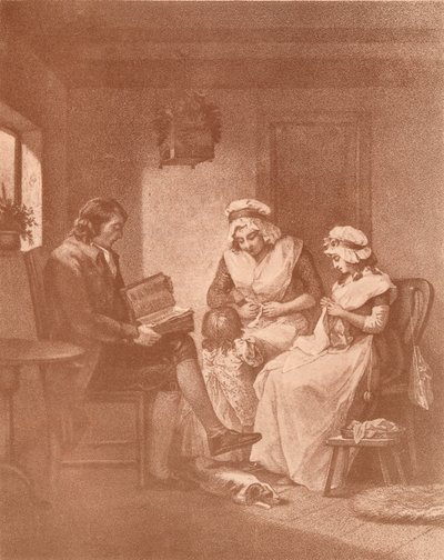 Huiselijk geluk, Laetitia met haar ouders, 1789 door John Raphael Smith
