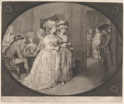De promenade bij Carlisle House door John Raphael Smith