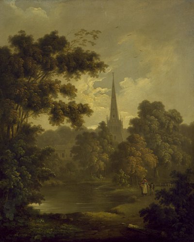 Landschap met Figuren door John Rathbone