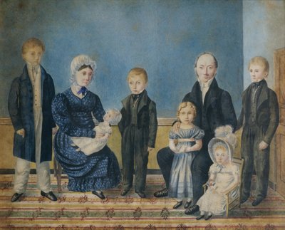 Portret van een familie door John Ritto Penniman
