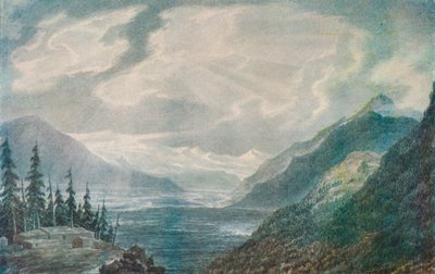 Een alpendal, 18e eeuw door John Robert Cozens