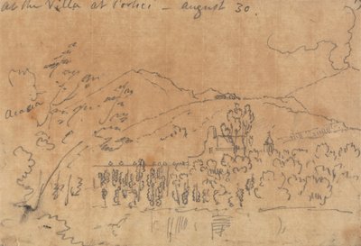 Bij de villa in Portici, 30 augustus door John Robert Cozens