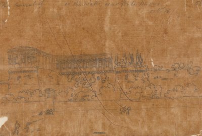 Klooster bij Ponte Nuovo, 16 Oktober door John Robert Cozens