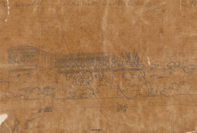 Klooster bij Ponte Nuovo, 16 oktober door John Robert Cozens