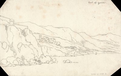 Ten oosten van Genua door John Robert Cozens