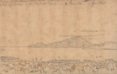 Uit de villa van Sir W. Hamilton, Portici, 12 augustus door John Robert Cozens