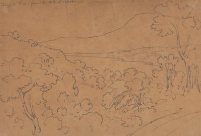 Lago di Vico vanaf de Heuvel van Viterbo door John Robert Cozens