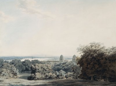 Londen vanaf Greenwich Hill door John Robert Cozens