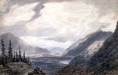 Pays de Valais, nabij het Meer van Genève, c.1776 door John Robert Cozens