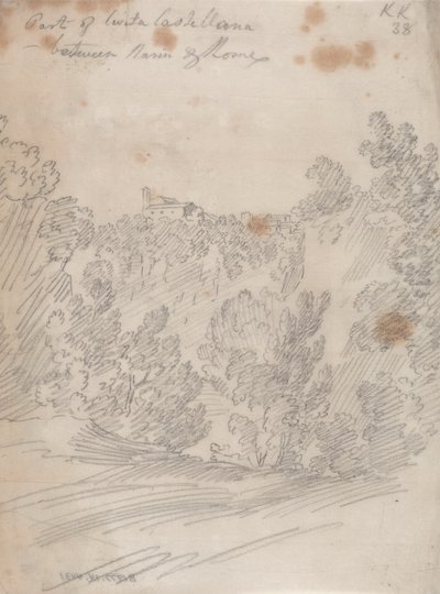 Deel van Civita Castellana, tussen Narni en Rome door John Robert Cozens