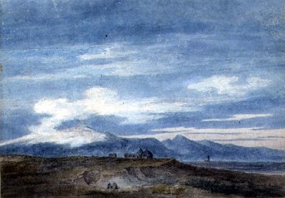 Herderhut aan de rand van de Pontijnse moerassen, tussen Valetri en Terracina door John Robert Cozens
