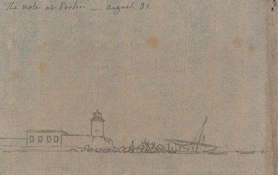 De Pier bij Portici, 31 Augustus door John Robert Cozens