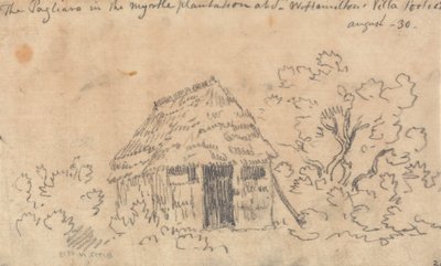 De Pagliaro in de Mirteplantage bij de Villa van Sir William Hamilton, Portici door John Robert Cozens