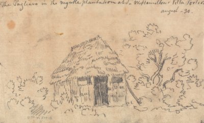 De Pagliaro in de mirteplantage in de villa van Sir William Hamilton, Portici door John Robert Cozens