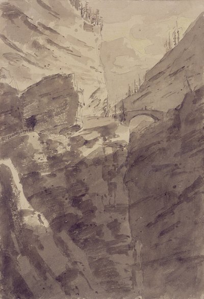Via Mala in de Grisons door John Robert Cozens