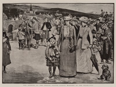 De opening van het korhoenseizoen, zondagochtend in de Hooglanden door John Robertson Reid