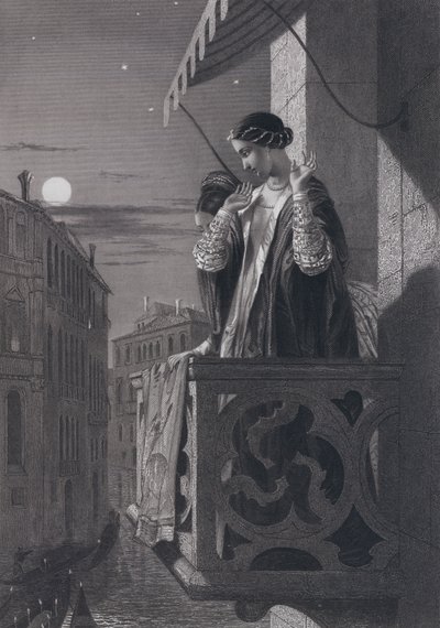 Alvisi Sanuto en de dochter van de ambassadeur door John Rogers (after) Herbert