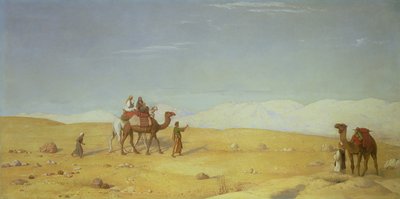 De vallei van Mozes, in de Sinaïwoestijn door John Rogers Herbert