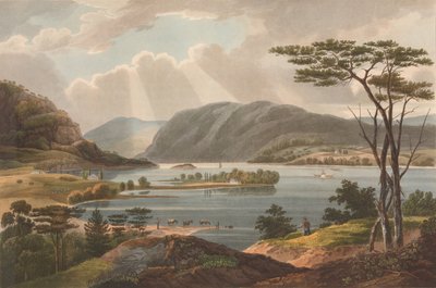 Uitzicht vanaf Fishkill naar West-Point No. 15 van The Hudson River Portfolio, 1825 door John Rubens Smith