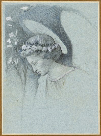 Studie van het hoofd van de engel Gabriël in Filippo Lippi