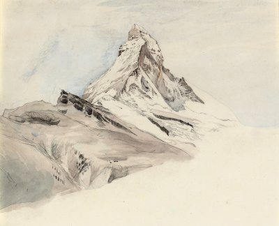 De Matterhorn, Zwitserland, vanuit het Noordoosten, 1849 door John Ruskin