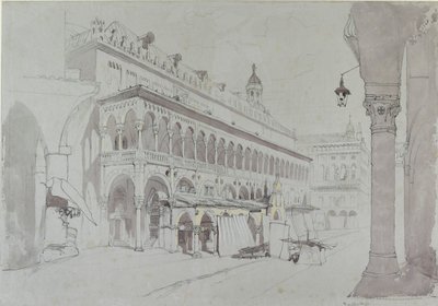 Het Palazzo della Ragione en Piazza delle Erbe, Padua, mei 1841 door John Ruskin