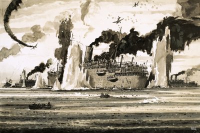 Het zinken van de Lancastra bij St Nazaire in juni 1940 door John S. Smith