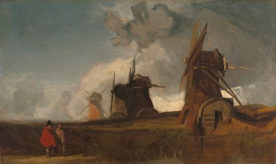 Drainagemolens in de Fens, Croyland, Lincolnshire door John Sell Cotman