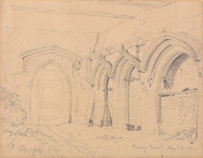 Interieur van de Ruïnes van Yarmouth Priory door John Sell Cotman