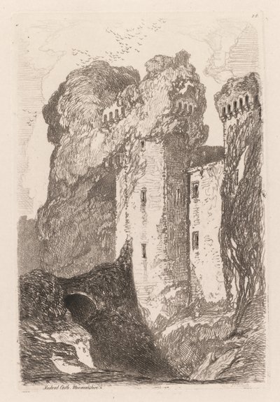 Liber Studiorium: Kasteel van Ragland, Monmouthshire door John Sell Cotman