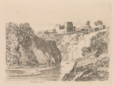 Liber Studiorum: Plaat 27, Kilgarren Castle, N. Wales door John Sell Cotman