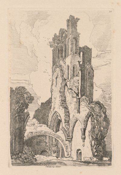 Liber Studiorum: Plaat 34, Llanathony Abbey, Monmouthshire door John Sell Cotman