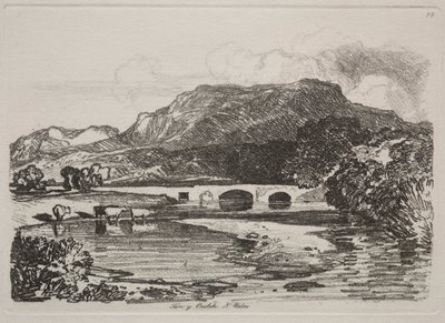 Liber Studiorum: Tan y Beolch, Noord-Wales, 1838 door John Sell Cotman