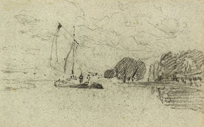 Zeilboot door John Sell Cotman