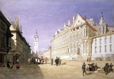 Het stadhuis van Gent door John Sell Cotman
