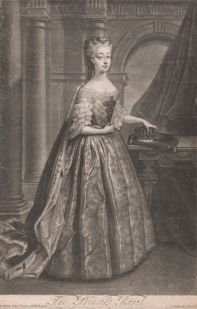 De Prinses Royal (Prinses Ann, oudste dochter van George II) door John Simon