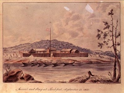 Aankomst en verblijf in Rockfort, 1821 door John Simpson
