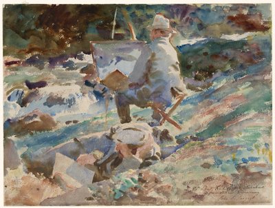 Een Kunstenaar aan Zijn Ezels door John Singer Sargent