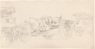 Kanontrailers, Frankrijk, 1918 door John Singer Sargent