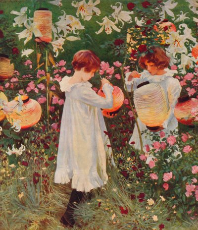 Anjer, Lelie, Lelie, Roos, 1885-86, 1938 door John Singer Sargent