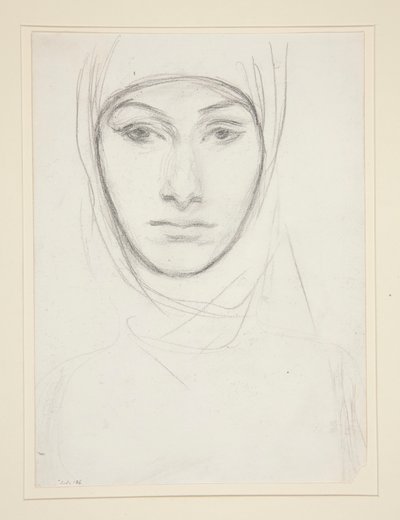 Hoofd van een vrouw door John Singer Sargent