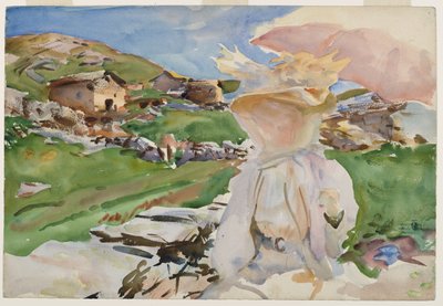 In de Simplonpas, 1909 door John Singer Sargent