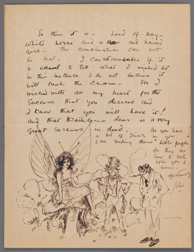 Brief aan Kathlene MacDonell door John Singer Sargent