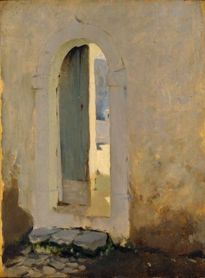 Open Deur, Marokko door John Singer Sargent
