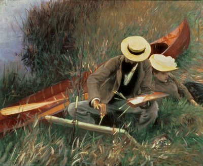 Paul Helleu schetst zijn vrouw, 1889 door John Singer Sargent