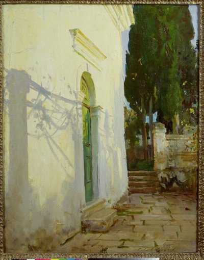 Schaduwen op een muur in Corfu door John Singer Sargent