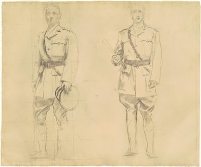 Studies van generaals Plumer en Haig voor "Generaalofficieren van de Eerste Wereldoorlog" door John Singer Sargent