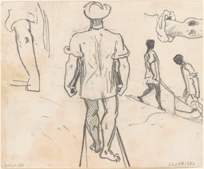 Studies van Boeren met Kruiwagens door John Singer Sargent
