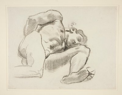 Studie voor Prometheus, rondel, Rotunda, Museum of Fine Arts Boston door John Singer Sargent