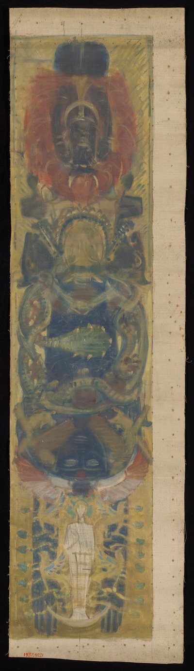 Studie voor de Boston Openbare Bibliotheek Muurschilderingen: Heidense Hoofden, voor een Gewelf door John Singer Sargent